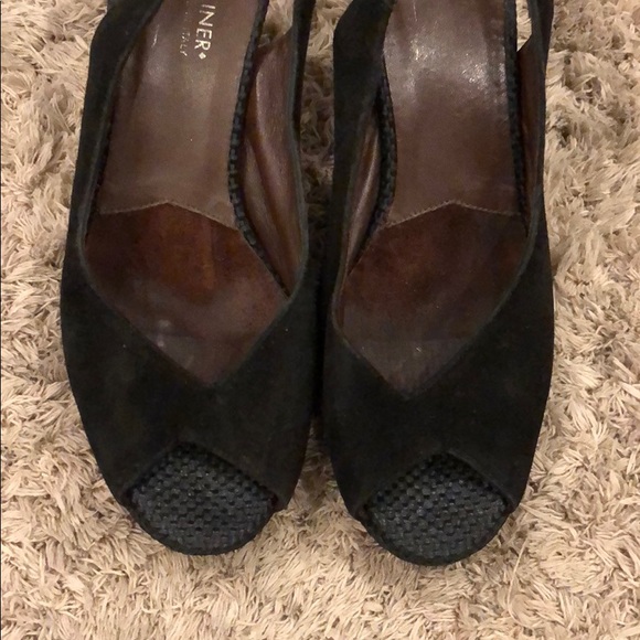 Donald J. Pliner Zola Black Suede Slingback Pumps - Picture 3 of 11